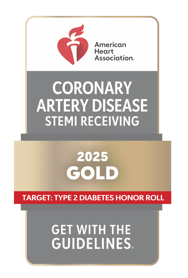 American Heart Association’s Get With The Guidelines® – Coronary Artery Disease STEMI Receiving Center Gold recognition